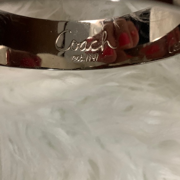 Coach Signature Purple and Silver Double Bangle - Picture 2 of 6